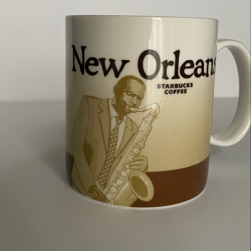 Starbucks New Orleans Mug with Saxophone Art